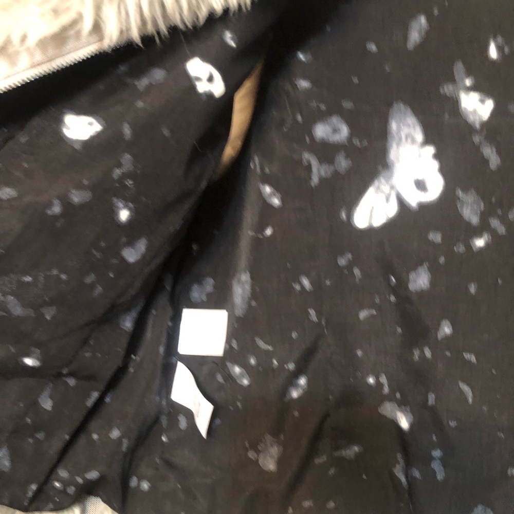 Rachel Roy size XL black & gray faux fur vest zip front - Picture 3 of 10